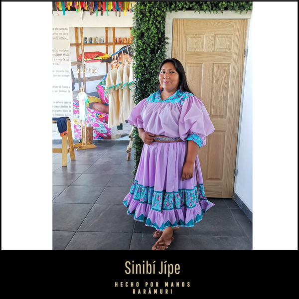 Falda Tarahumara / Rarámuri Tradicional-Lila