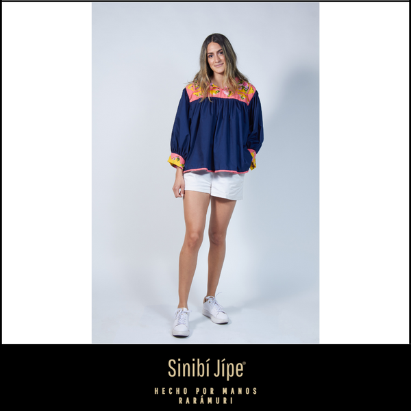 Blusa Tradicional-Azul Marino
