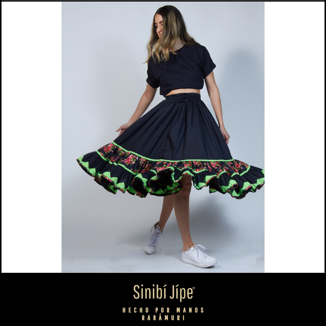 Falda Tradicional Raramuri Tarahumara Mexicana