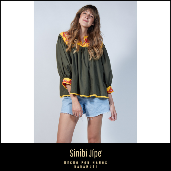 Blusa Tradicional-Verde Olivo