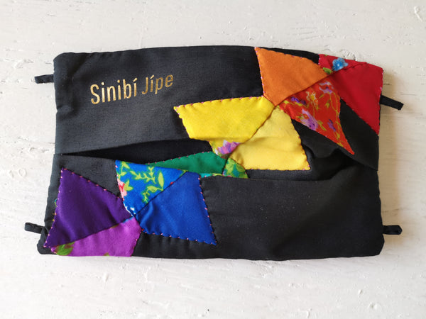 Cubrebocas Rarámuri P  - Pride - arcoiris - Doble vista