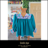 Blusa Tarahumara Tradicional-Aqua