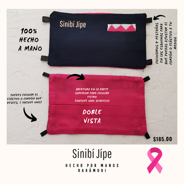 Cubrebocas - Octubre Rosa - En apoyo a las mujeres que padecen cancer de mama